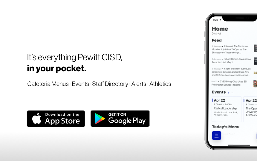 Pewitt CISD app banner