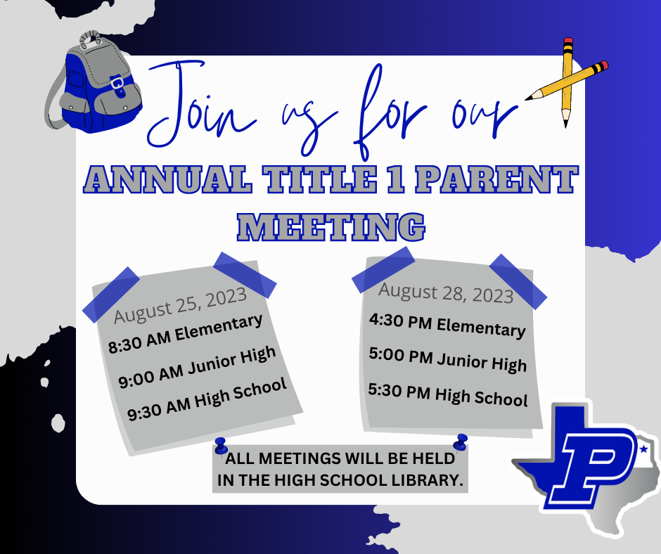 Annual Title 1 Parent Meeting