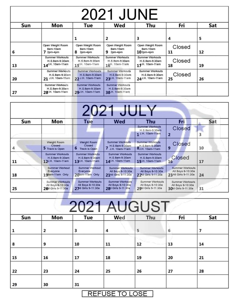 Summer Workouts